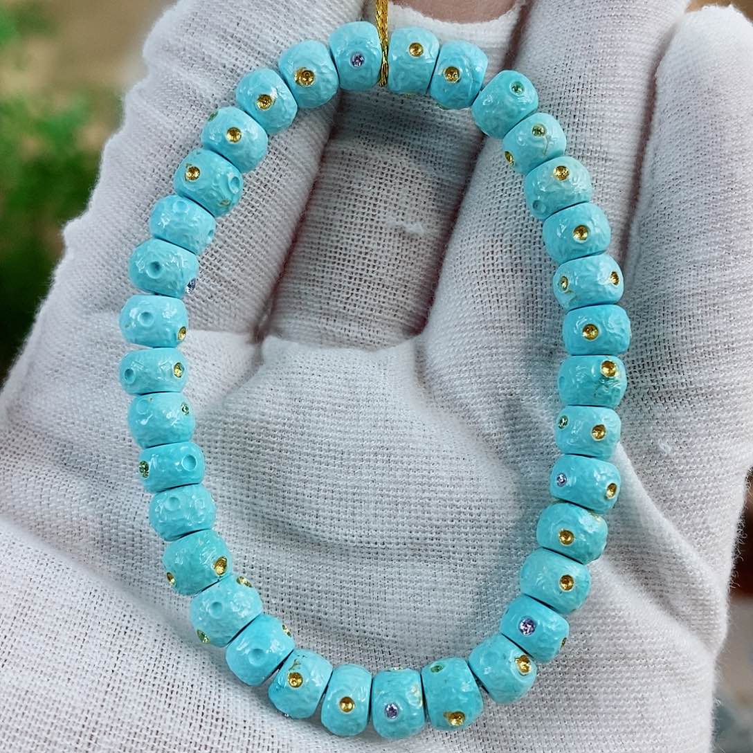 未镶嵌绿松石珠宝奇石