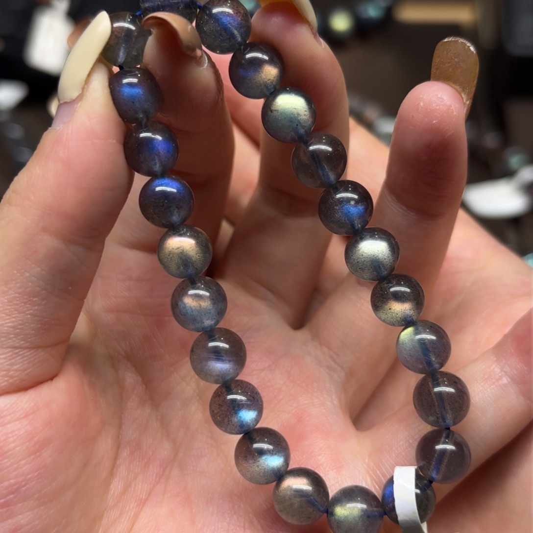 未镶嵌手链长石8.1mm左右