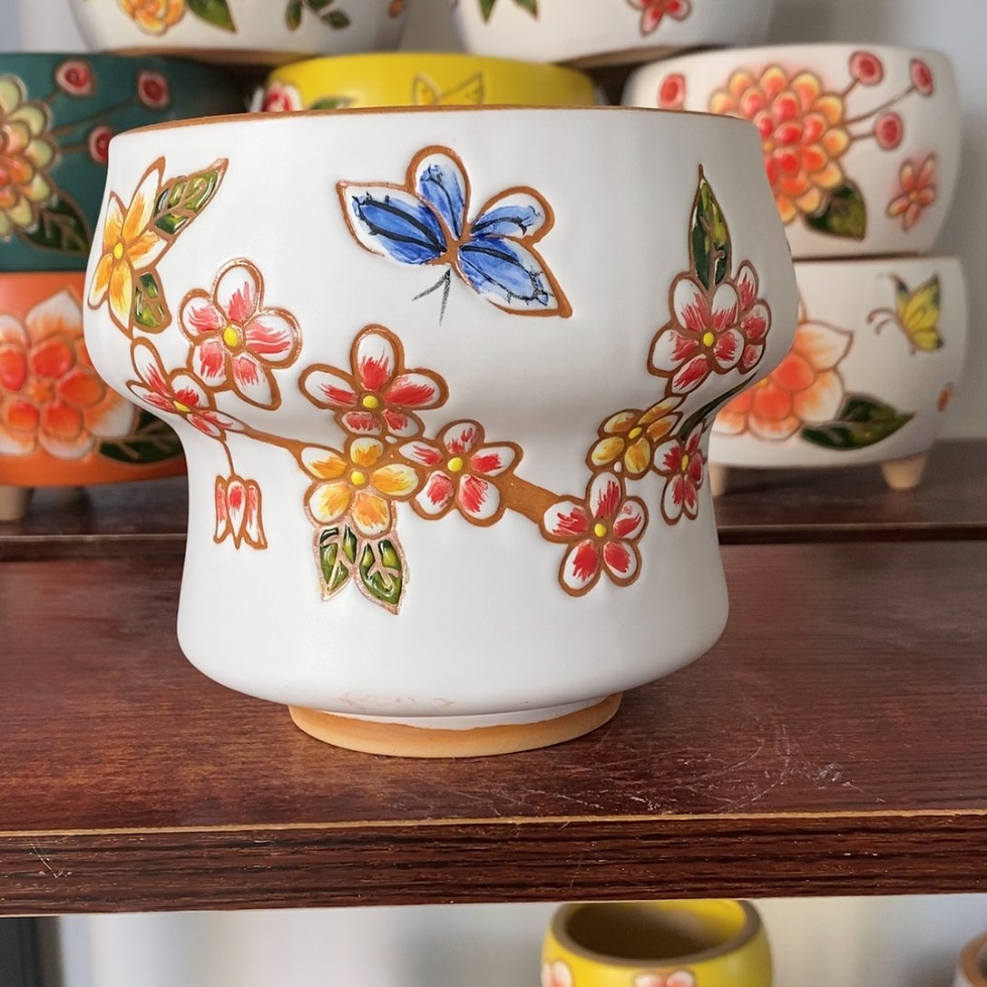 红陶韩式多肉植物花盆