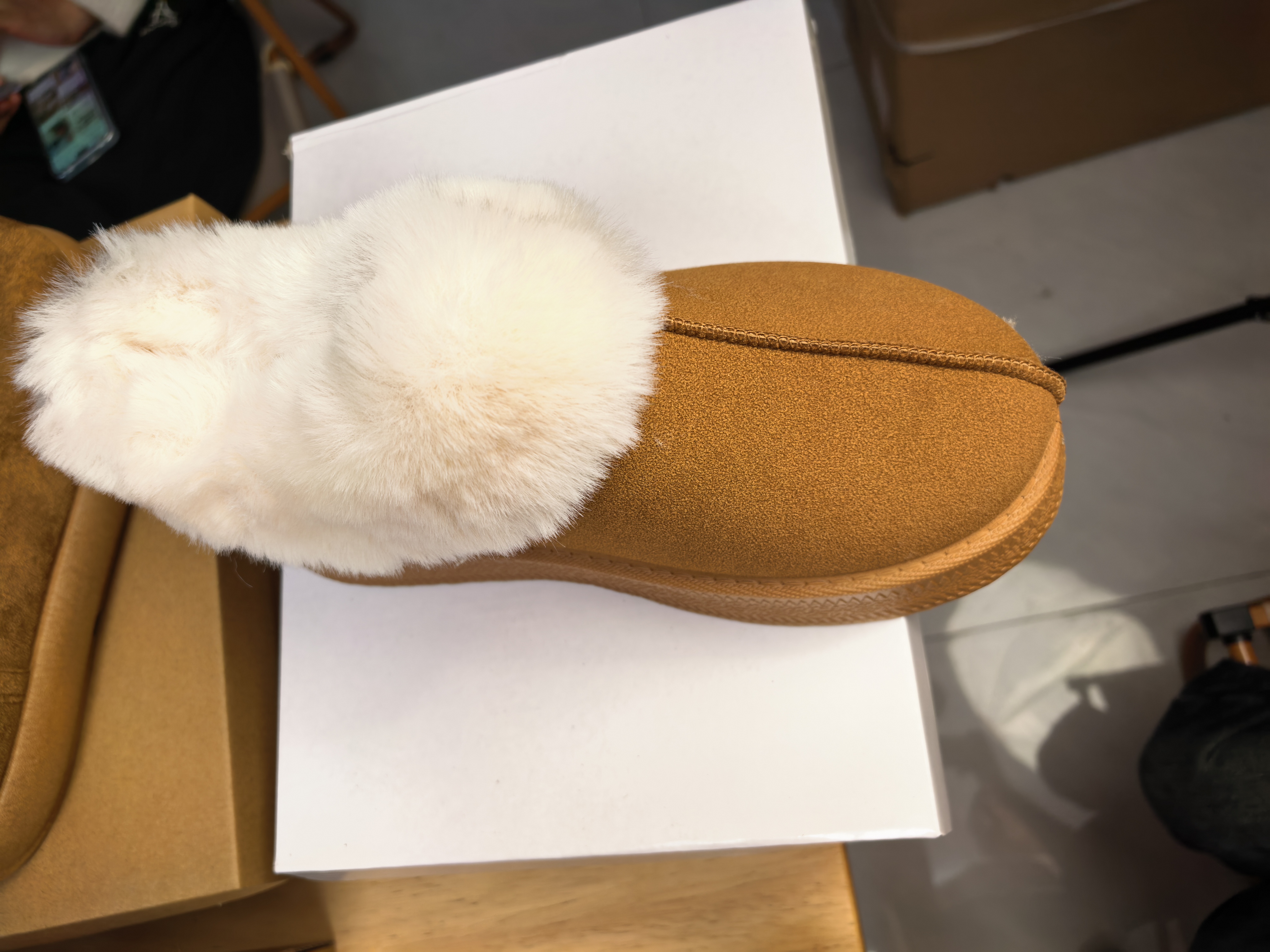 厚底棉拖鞋女冬季加绒保暖防滑毛毛拖鞋时尚居家外穿包头拖鞋