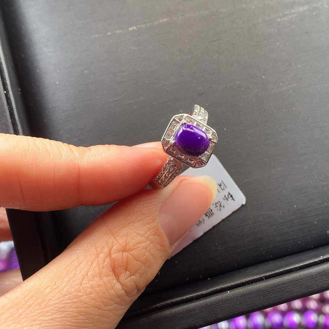 苏纪石（舒俱来）戒指银S925镶嵌