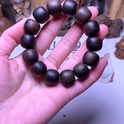 檀香木手串/手链檀香阴沉15/16横纹虎皮