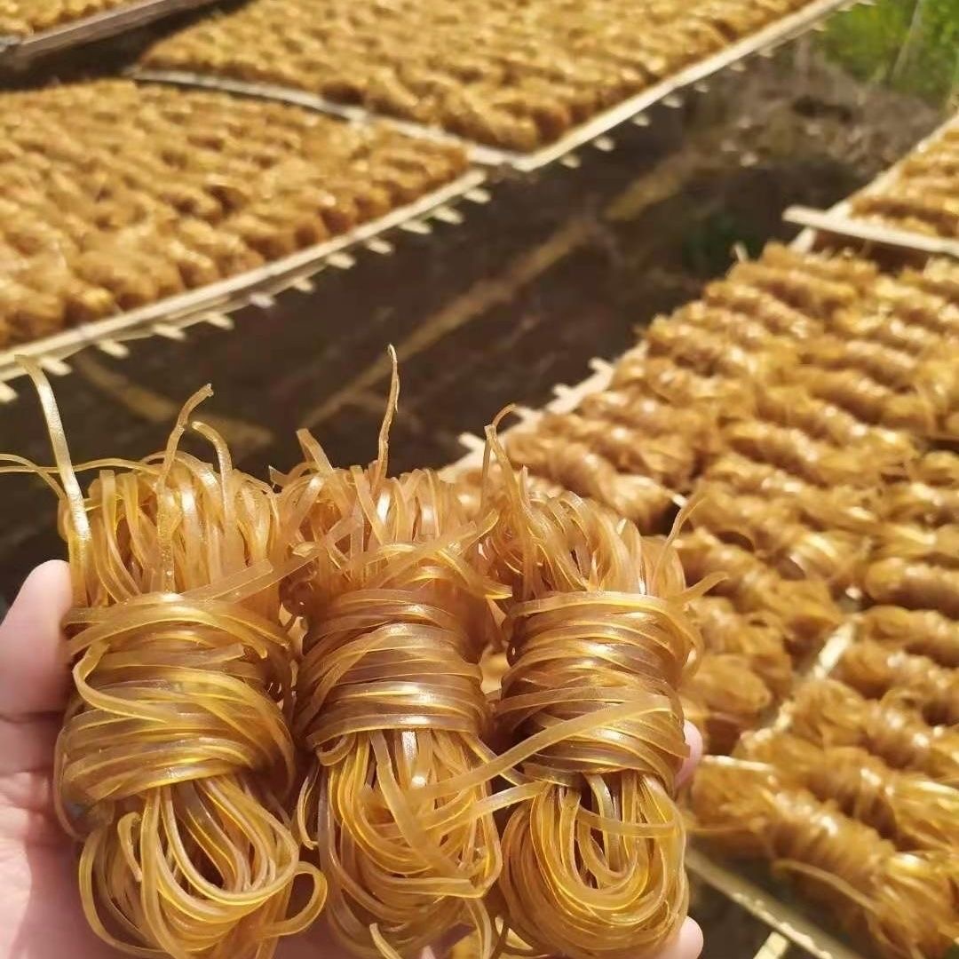 广西罗城正宗纯红薯粉手工卷粉