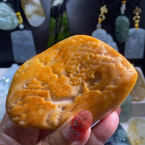 【闪购商品】颈饰未镶嵌翡翠山水