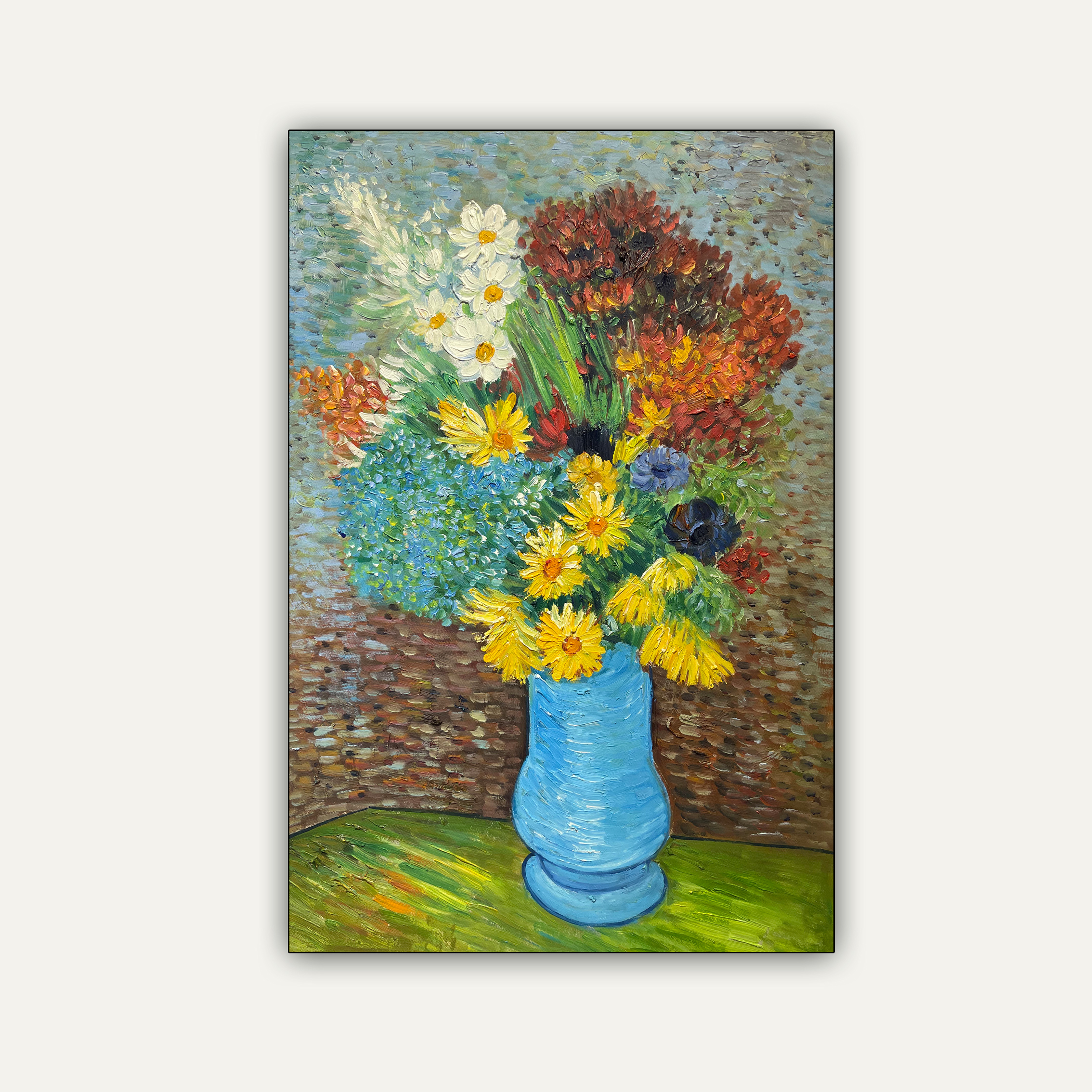 【梵高·玫瑰】60*90简约梵高竖版向日葵装饰画客厅墙面挂画