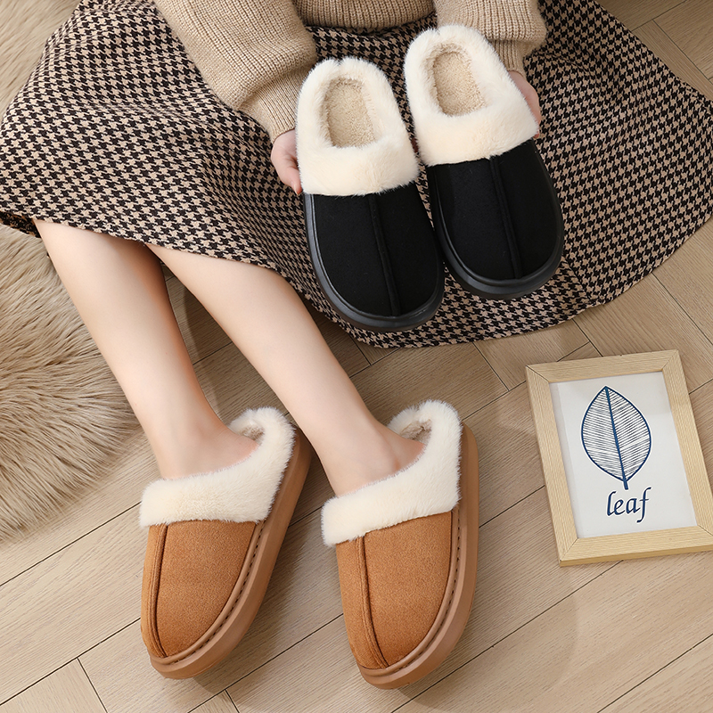 2025新款冬季棉拖鞋家居室内防滑耐磨厚底拖鞋女情侣棉拖鞋外穿