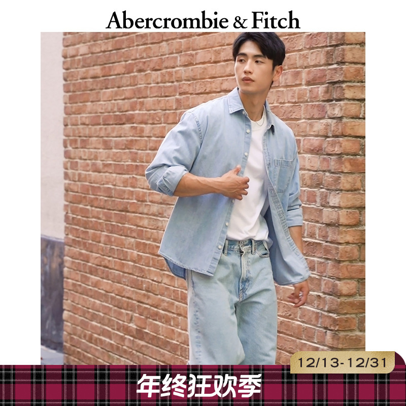 【年终促】AF美式复古经典棉质长袖牛仔开衫衬衫25秋冬男装125-5284