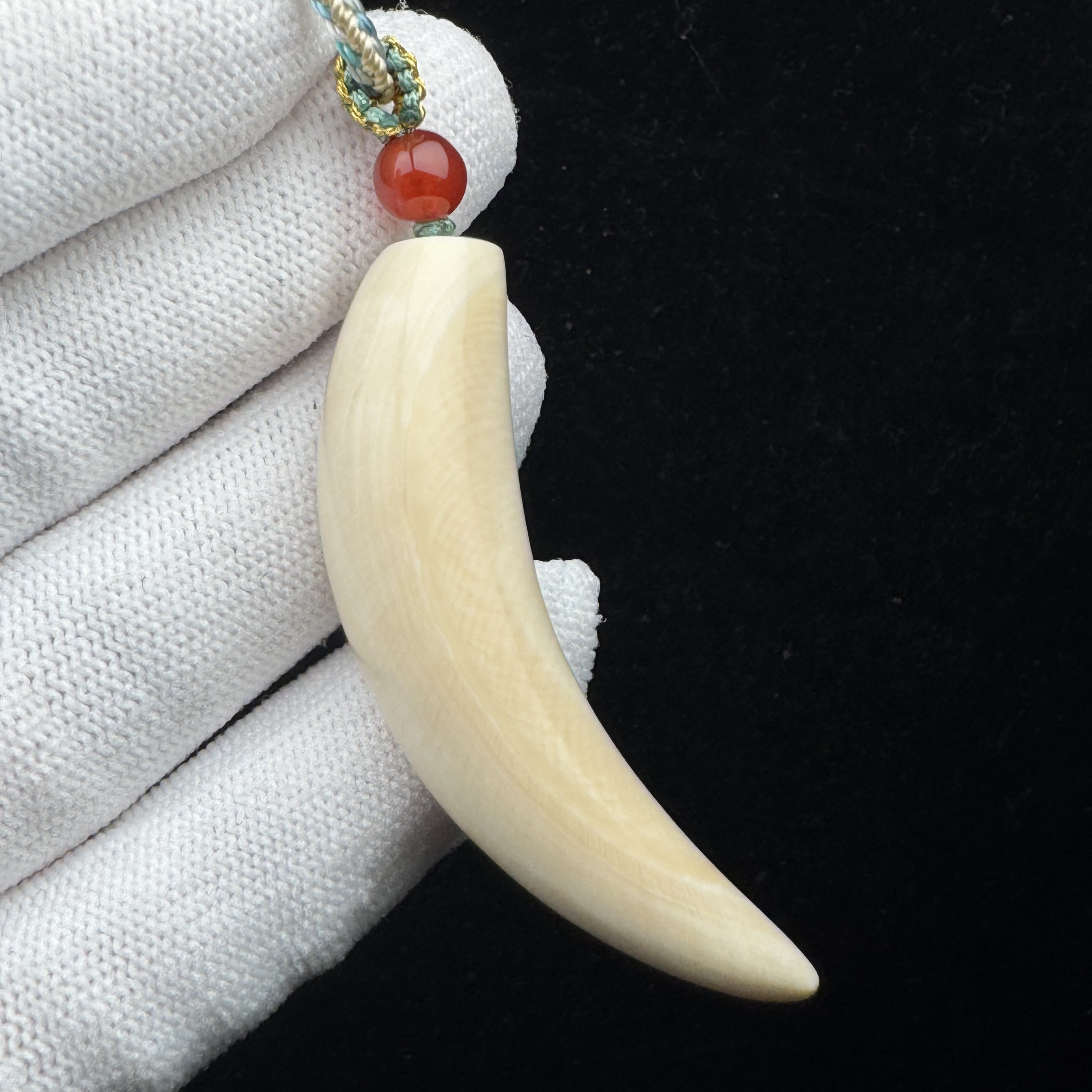 L3967天然猛犸牙 牙尖54.6mm 支持鉴定 假一罚四