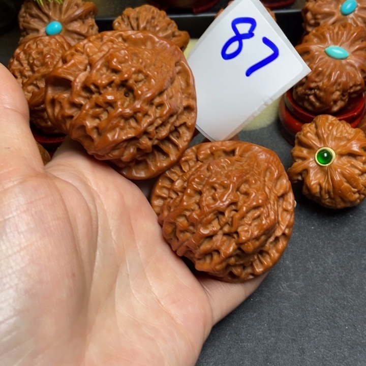 文玩核桃把件51官帽87