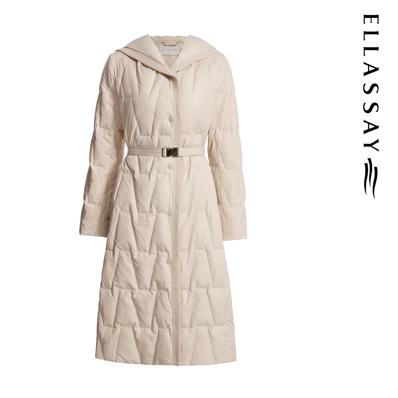 【粉丝专享】歌力思冬季V字绗缝羽绒服女EWD363L03000