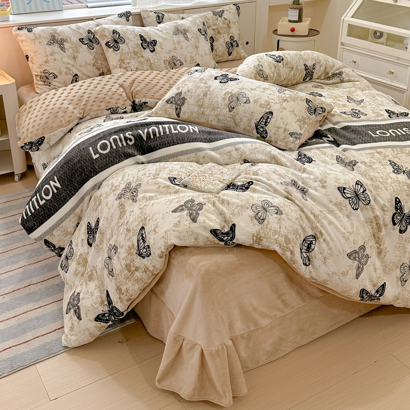 【晚悠】99 [绮梦织境]2025新款童趣田园风豆豆款四件套-wp