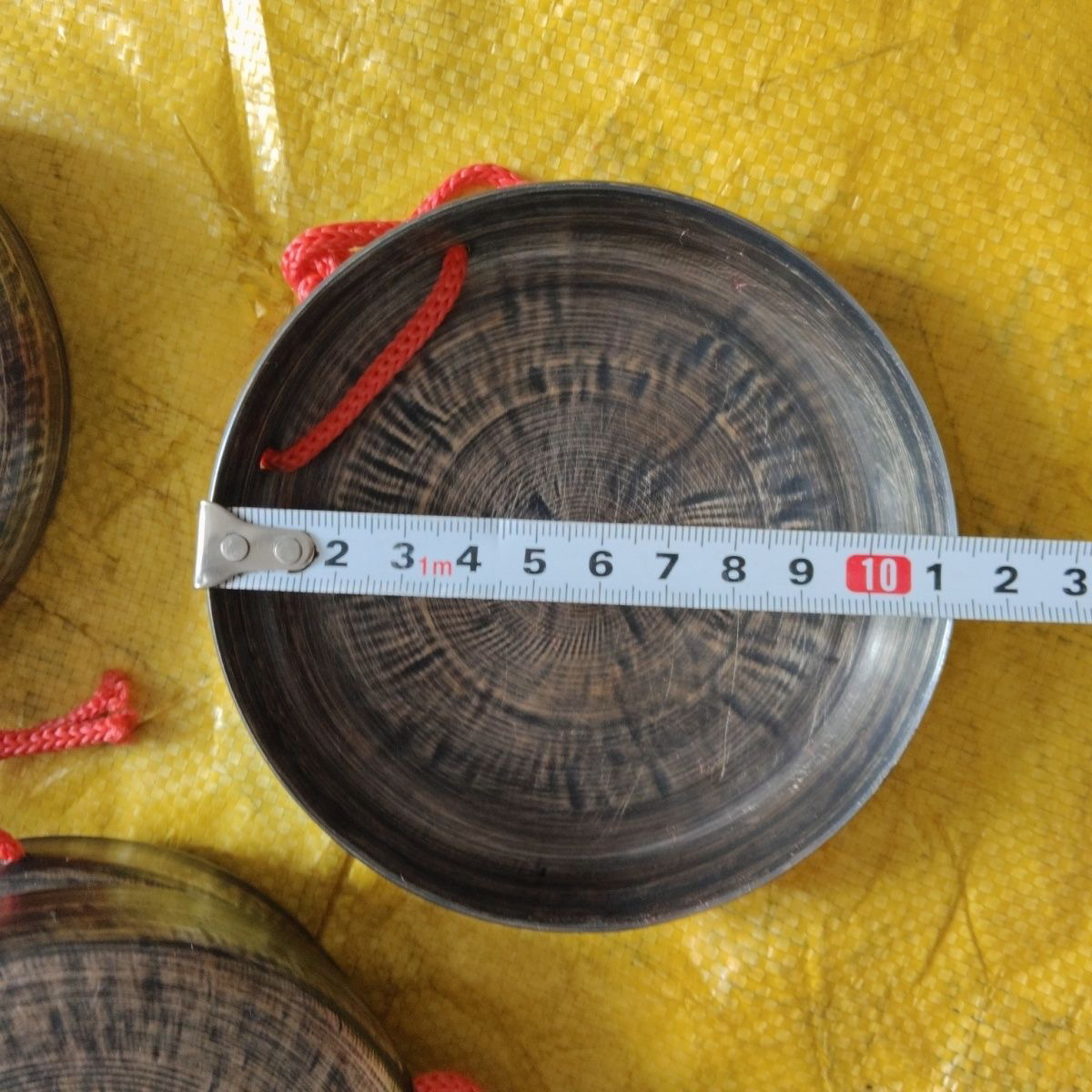 老式青铜马锣 直边平面小锣 手工老式大马锣月锣碗锣