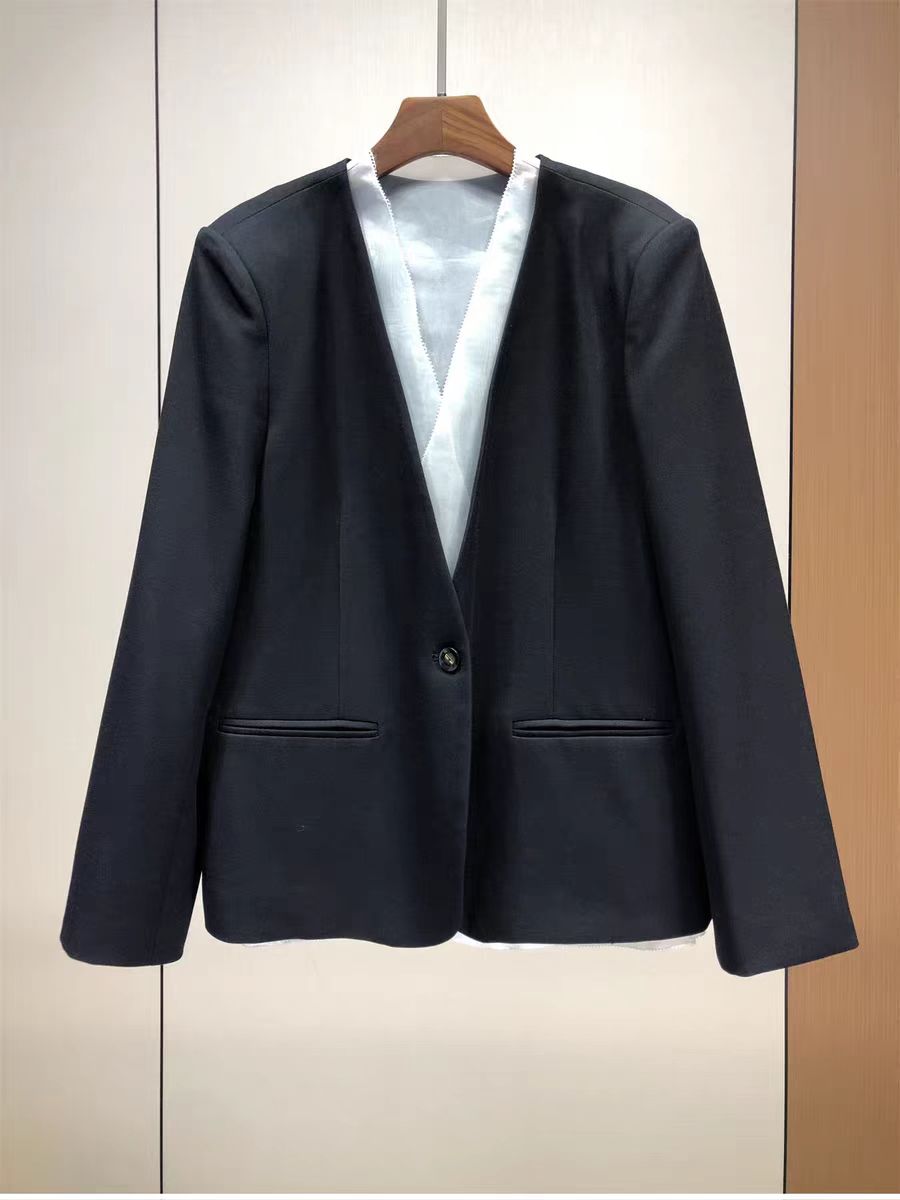 2025新款一粒扣小西装简约松弛感通勤法式宽松气质小西服25510
