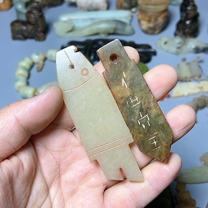 和田玉未镶嵌颈饰002