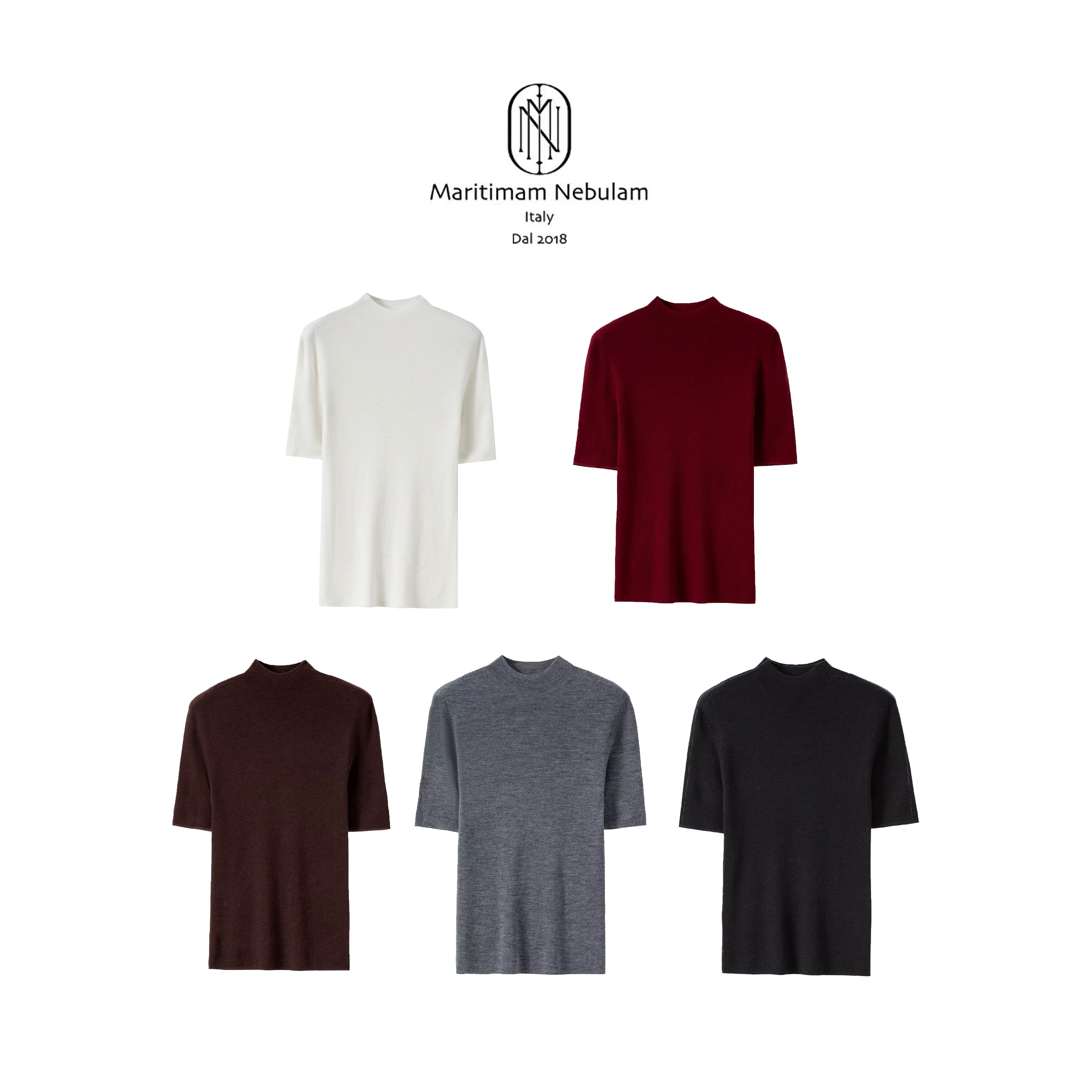 MN-【无缝针织衫】德国扬子纱全毛一体成型半高领打底针织衫 SZ2445