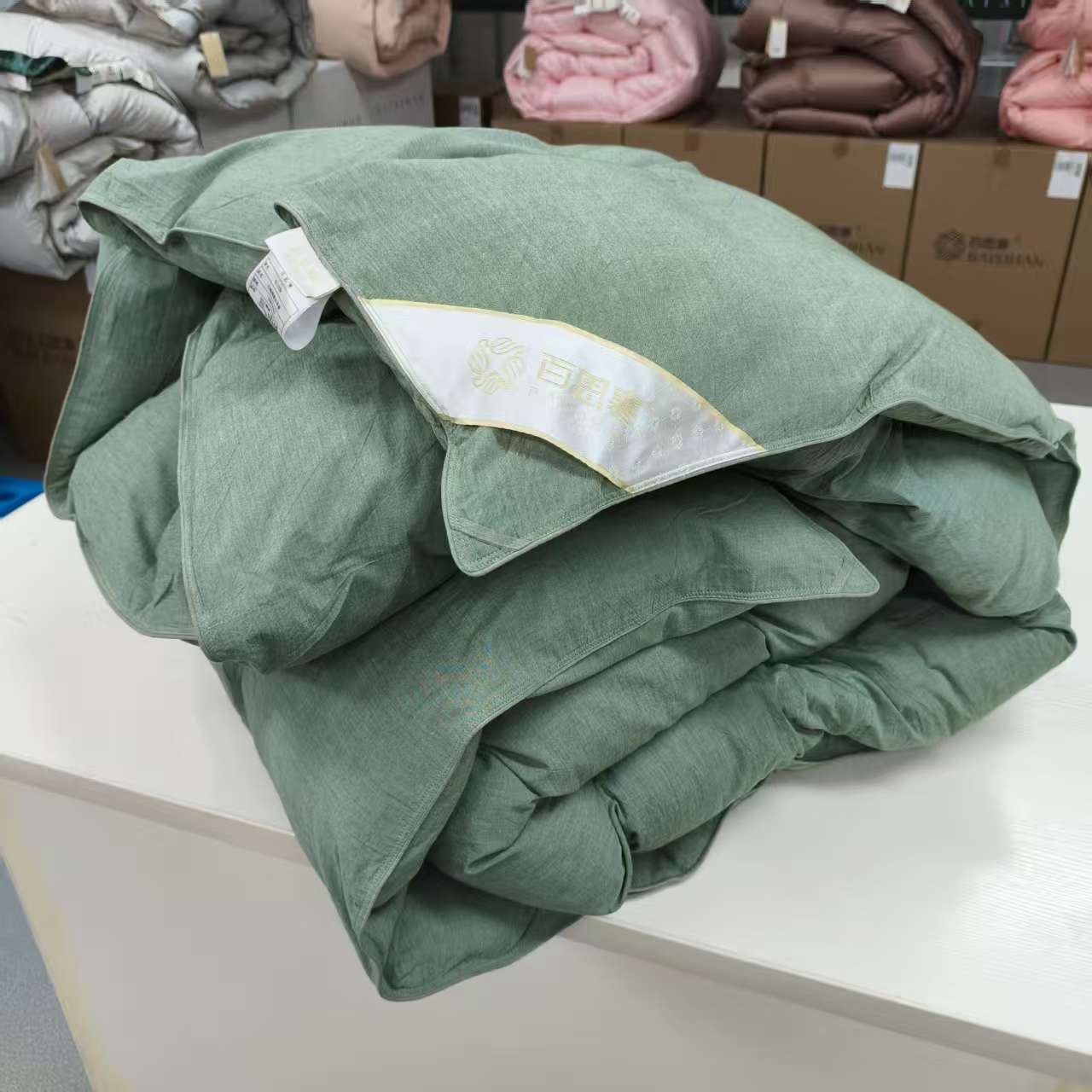 【出口日本原单】水洗棉鹅绒被含石墨烯发热纤维加厚冬被