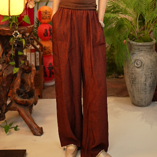 【董小姐】！炸福利！真丝香云纱直筒裤双面穿