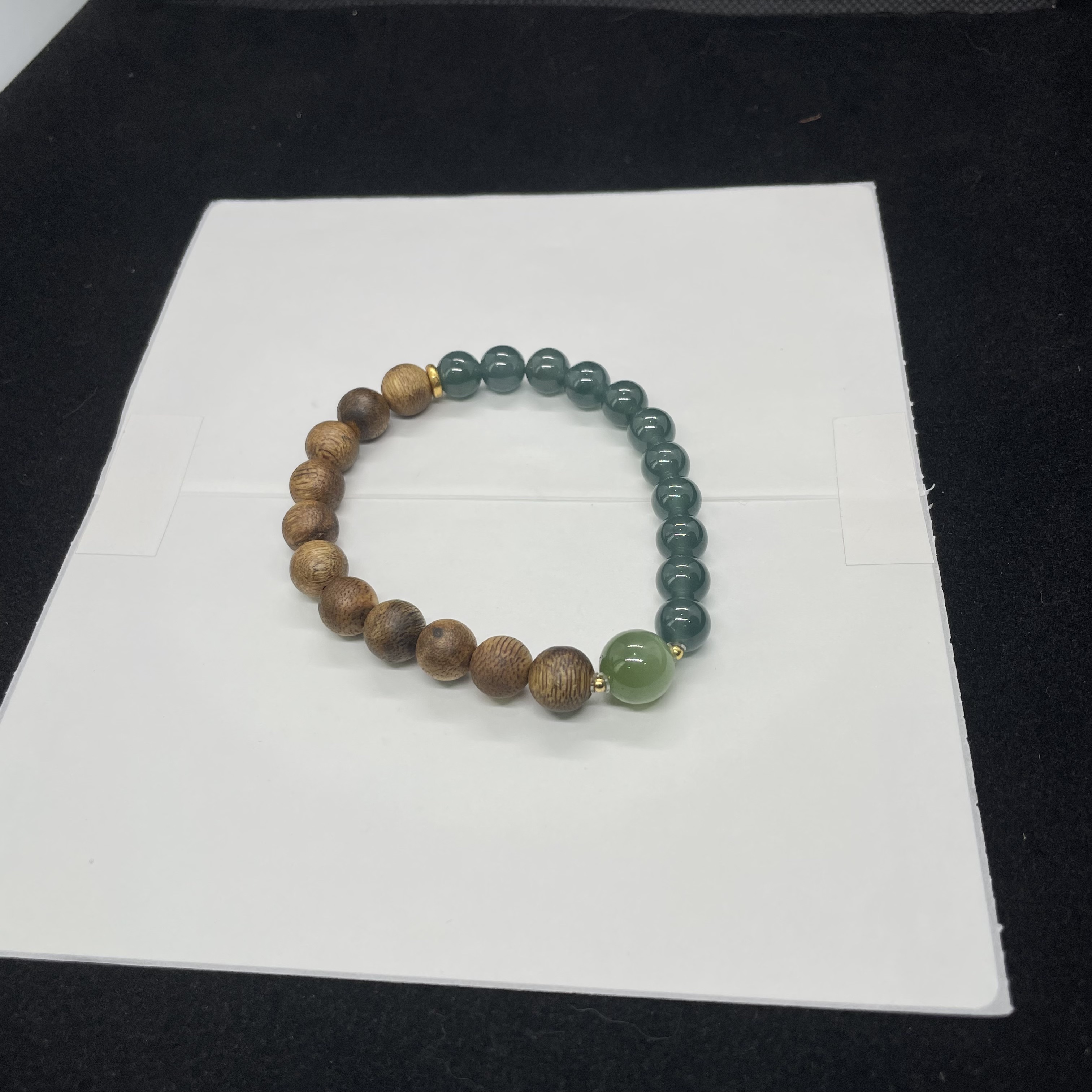 金丝猫碧玉高冰蓝水翡翠沉香手串s925 KT25070112 