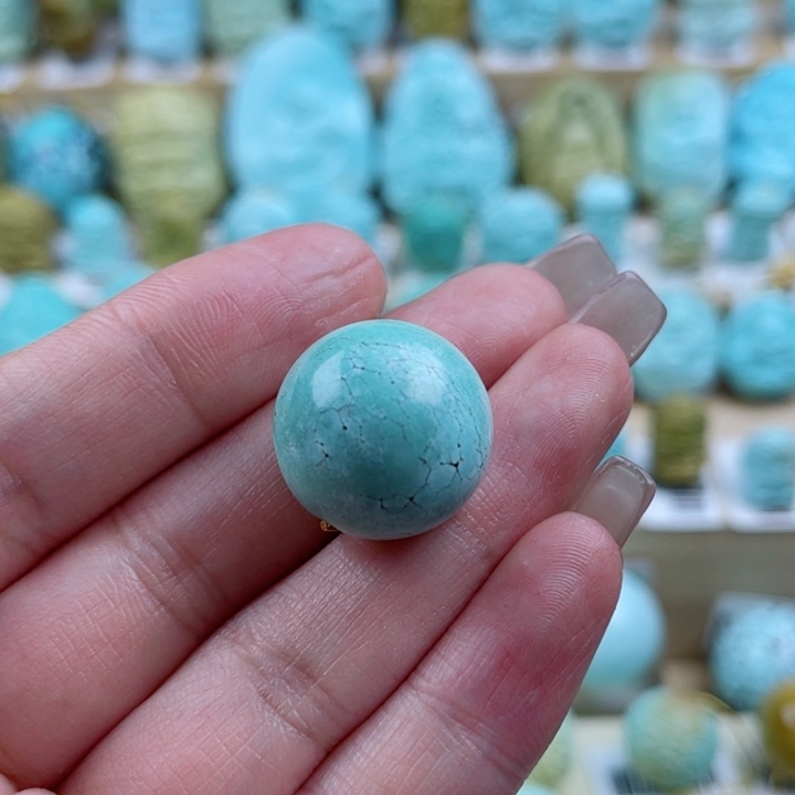 绿松石未镶嵌珠宝奇石18.2mm