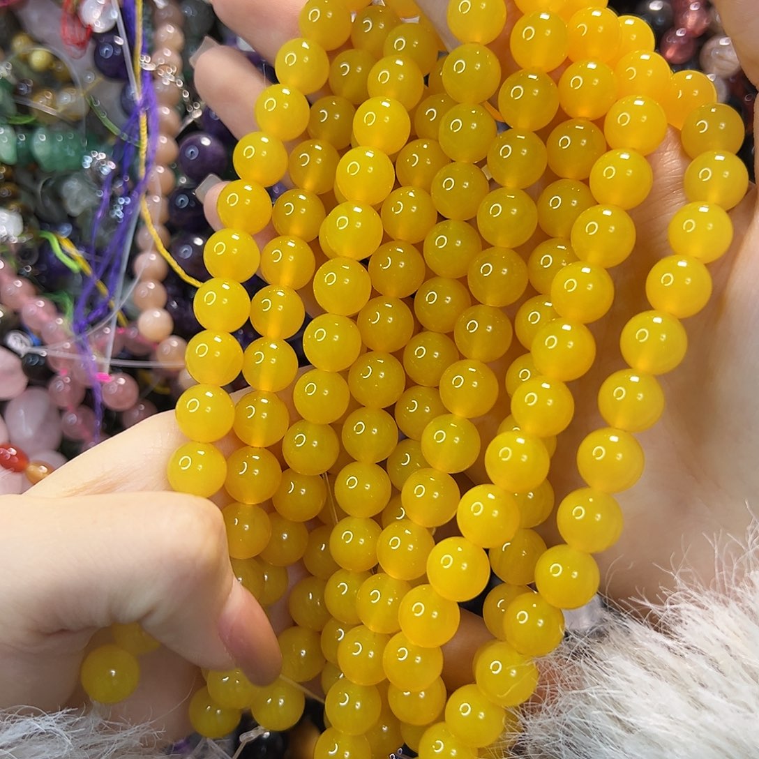 玛瑙/玉髓合金珠宝半成品蜜蜡黄玛瑙卡10一条