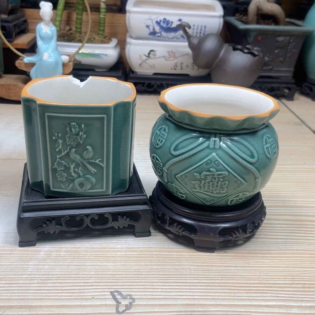 瓷片陶瓷花盆陶瓷艺术