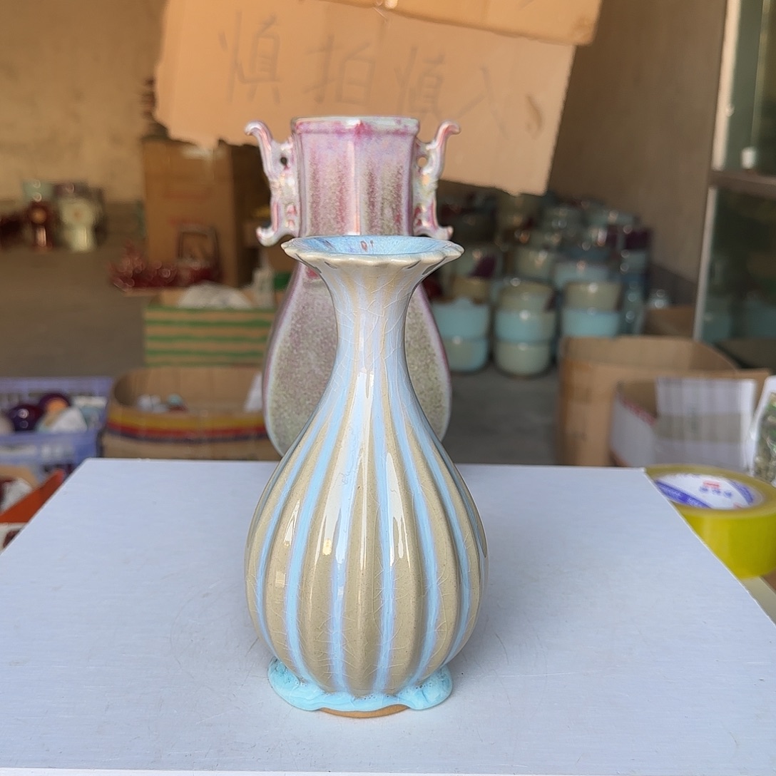 摆件陶郑家钧窑摆件微瑕