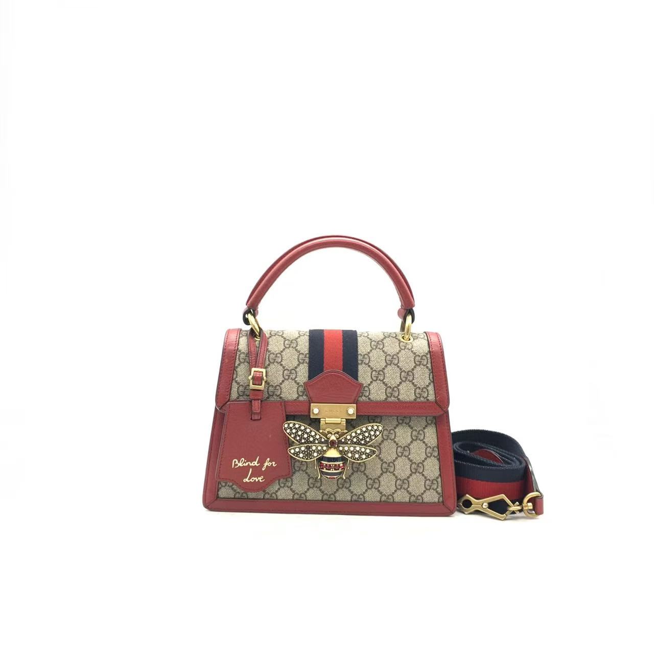 99新 GUCCI/古驰 【安则专属】红色玛格丽特邮差包