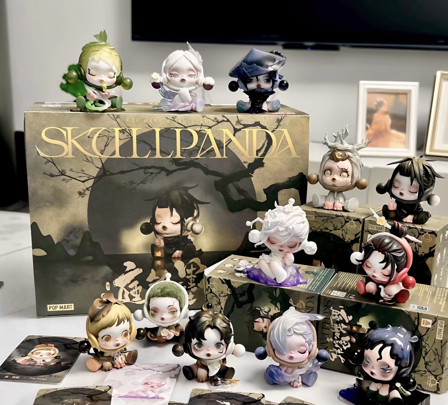 【国版拆二】{大玩家潮玩}庭前墨梅高质量盲盒摆件