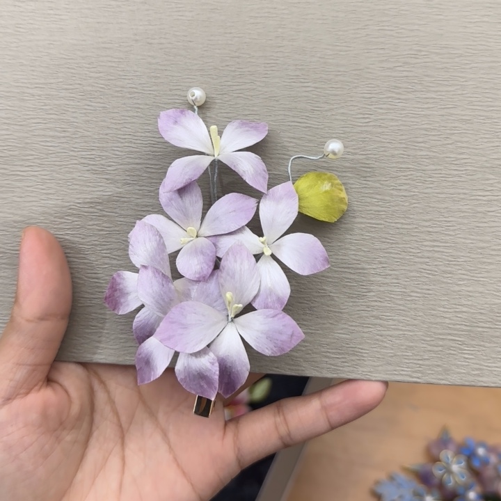 铁合金绒花现货发夹