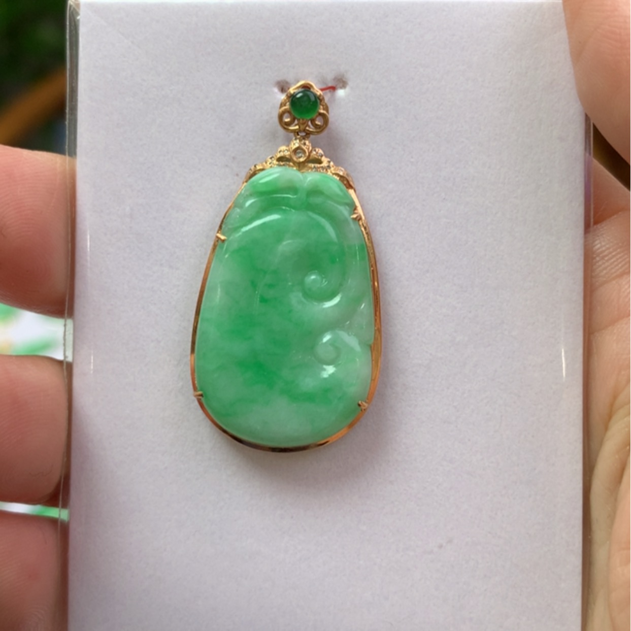 【闪购商品】翡翠颈饰18K金镶嵌翡翠首饰