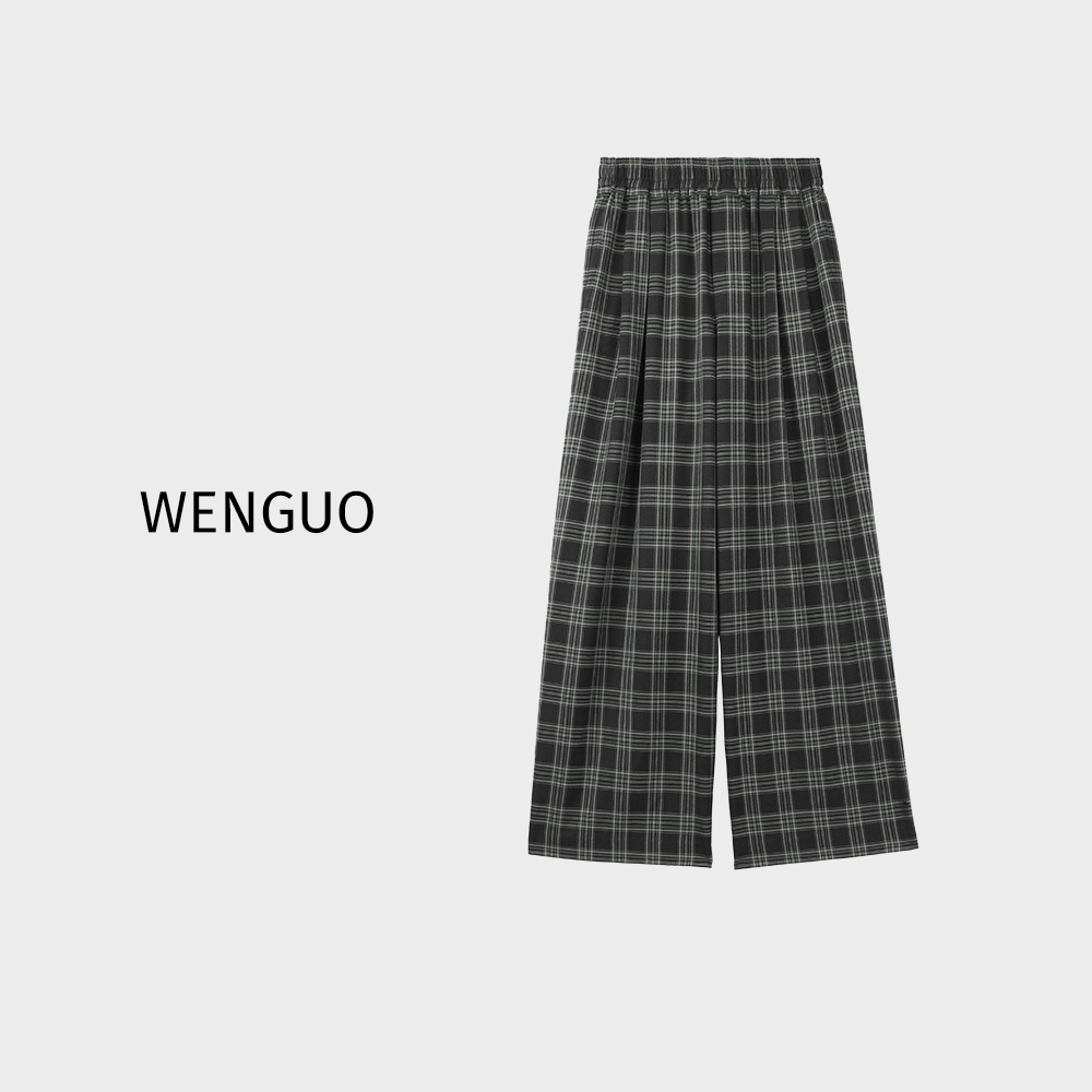 YOUJIE【绿野仙踪】复古经典宽松格子休闲直筒裤125081001DW