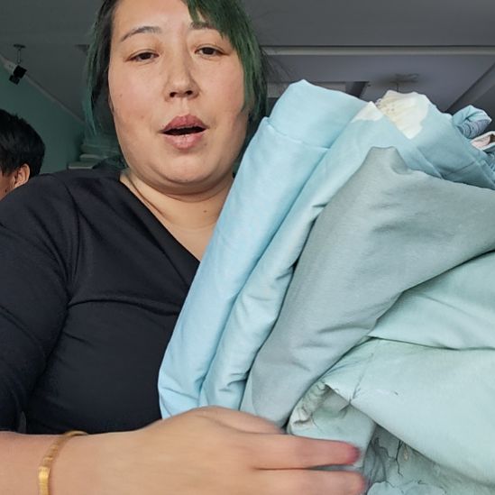 棉纯棉高端被套花型随机ab版2m×2m三。