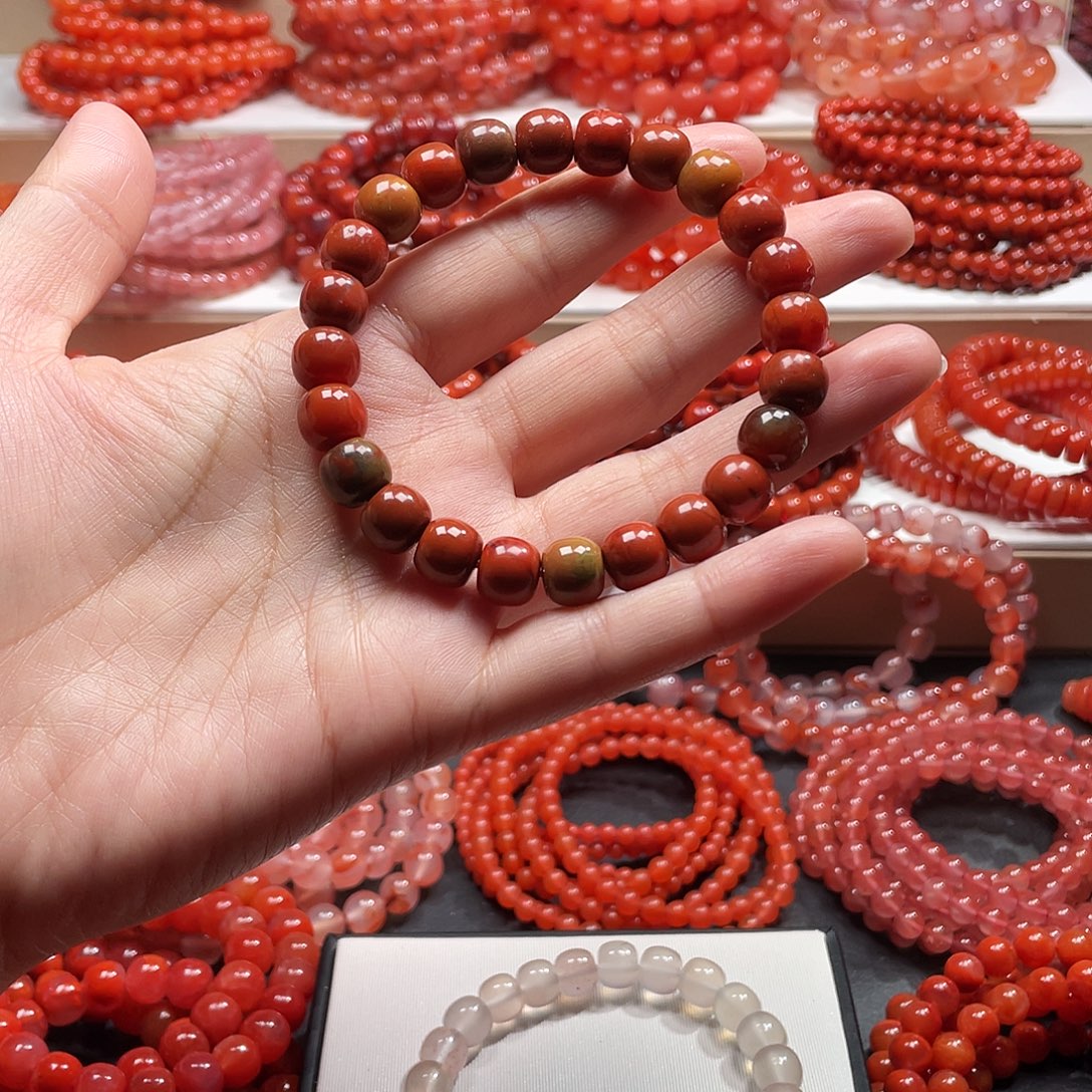 南红玛瑙未镶嵌手链9➕