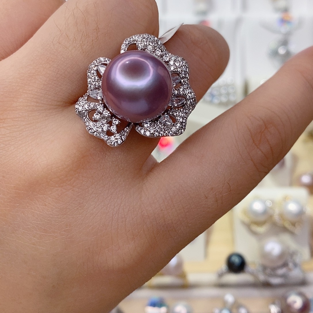 小***志戒指淡水珍珠银S925镶嵌