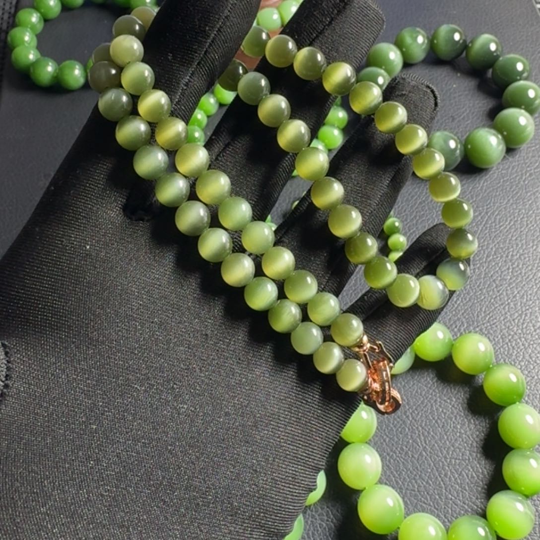 和田玉（碧玉）手串未镶嵌a****n