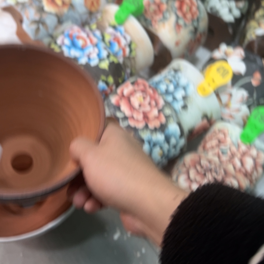 木***j花盆紫砂手绘花盆323