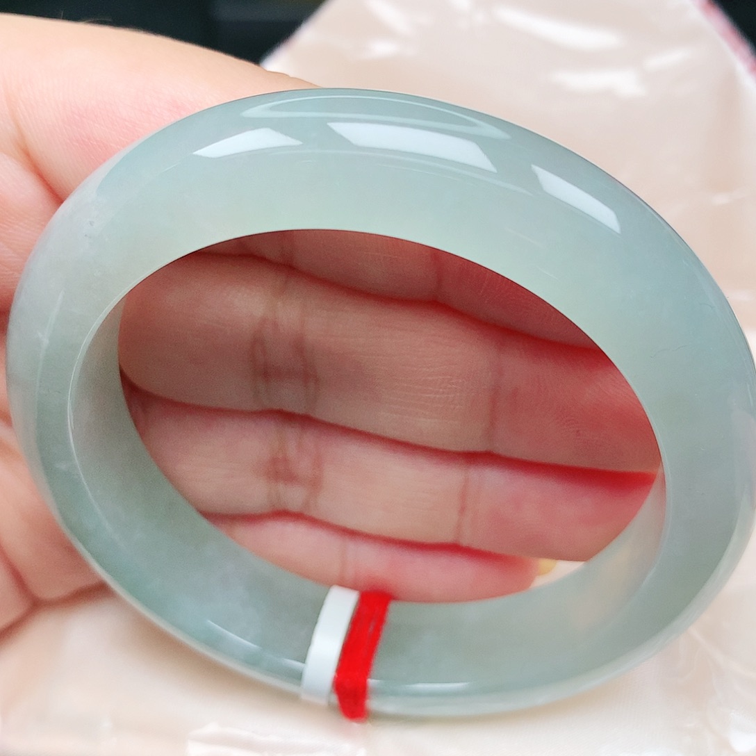 未镶嵌手镯翡翠28冰胶晴绿