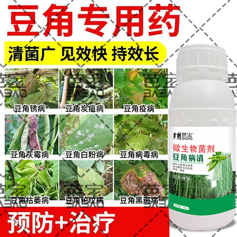 豆角专用药豆角病全治豆角锈病炭疽枯萎叶斑根腐病豇豆微生物肥料