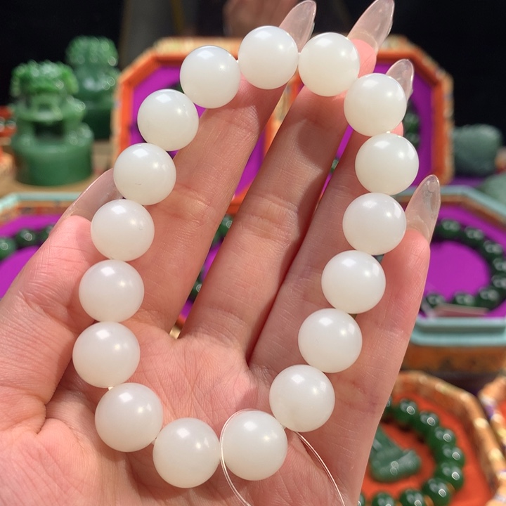 手串未镶嵌和田玉（白玉）