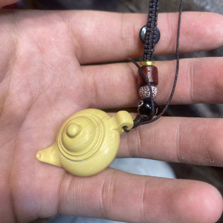 黄杨木小号把把壶