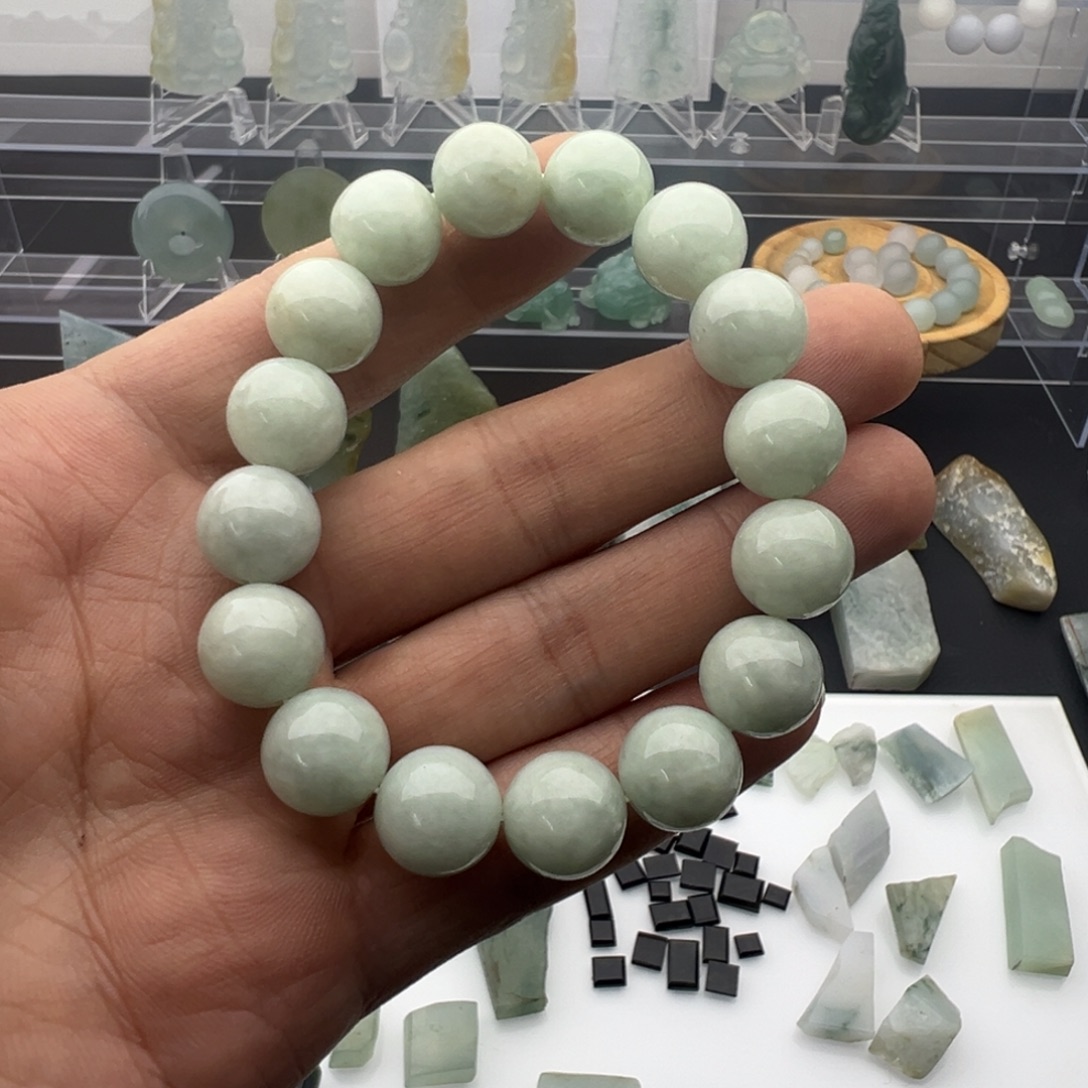 翡翠未镶嵌手串缅甸翡翠A货手串