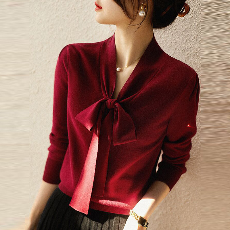 春秋新款加厚毛衣宽松针织衫气质线衣外套女