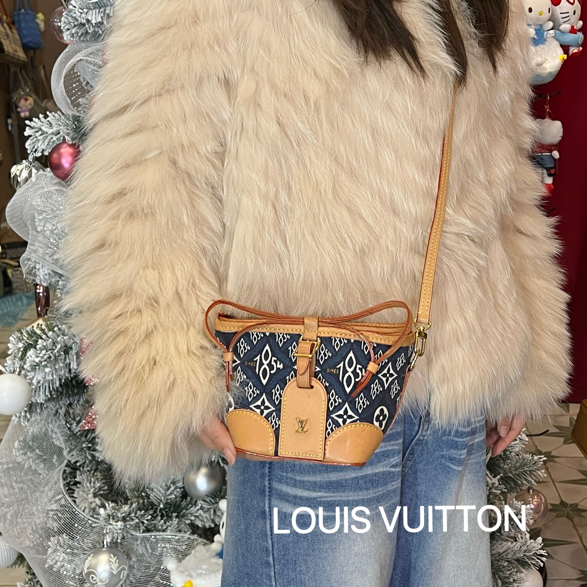 95新 LouisVuitton/路易威登 TY77复古印花小水桶95新/代卖服务