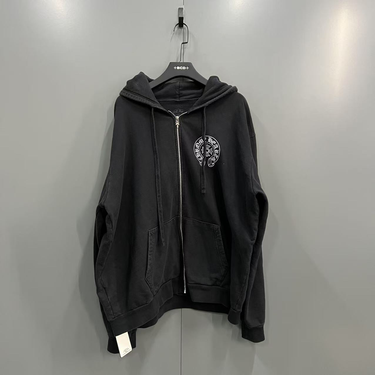 95新 Chrome Hearts/克罗心 （jp）125 马蹄十字花拉链帽衫 XXL码