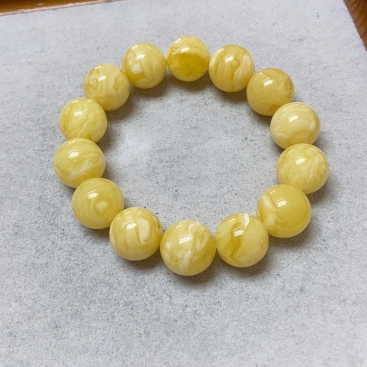 蜜蜡未镶嵌裸石手串