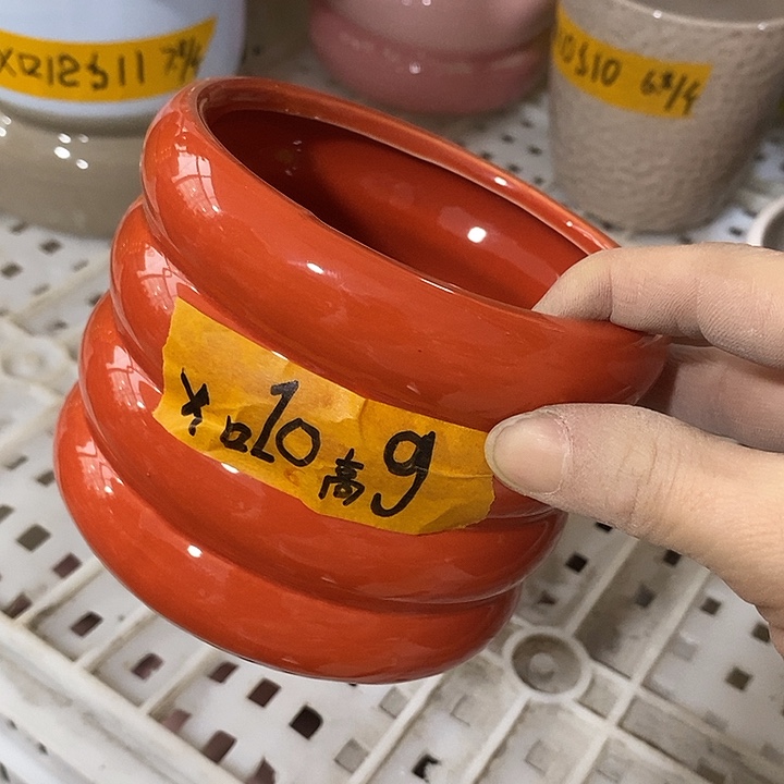 陶盆有孔 瑕疵针孔漏釉介意勿拍外口 10外高9