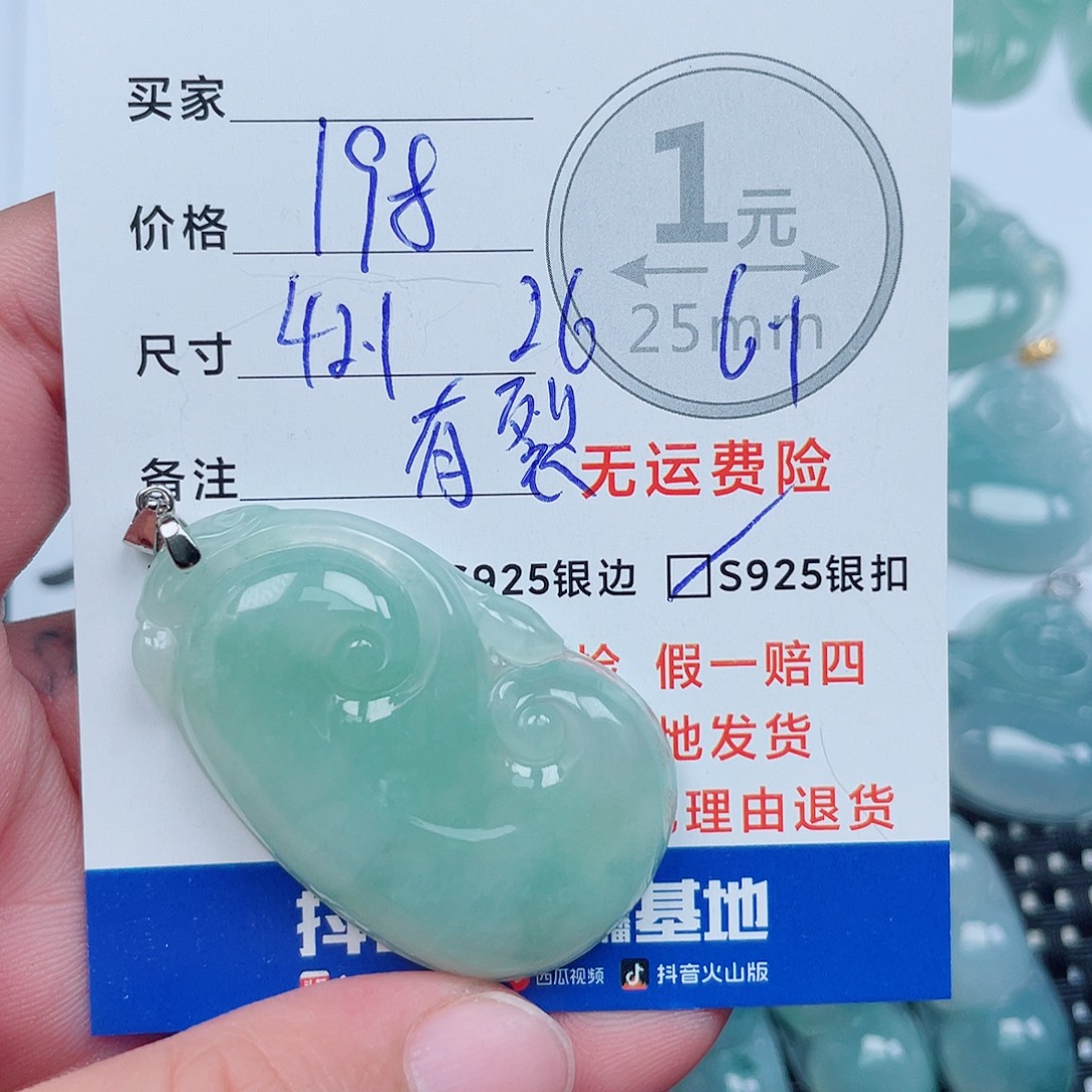 翡翠银S925镶嵌颈饰