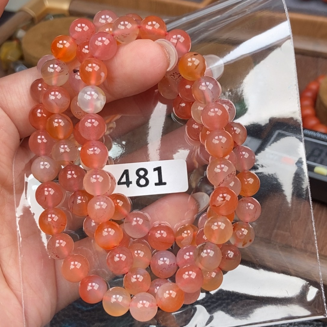 南红玛瑙未镶嵌手链