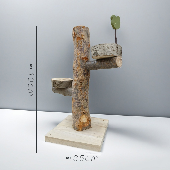 【九哥专属】龙猫果木跳台玩具磨牙棒棒糖专用互动家具