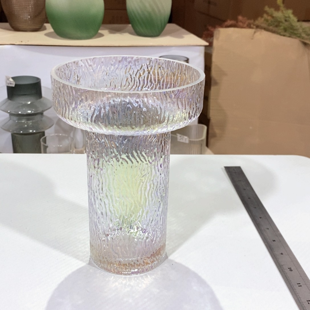 玻璃孤品高21口14玻璃花瓶嘎嘎好看玻璃花瓶